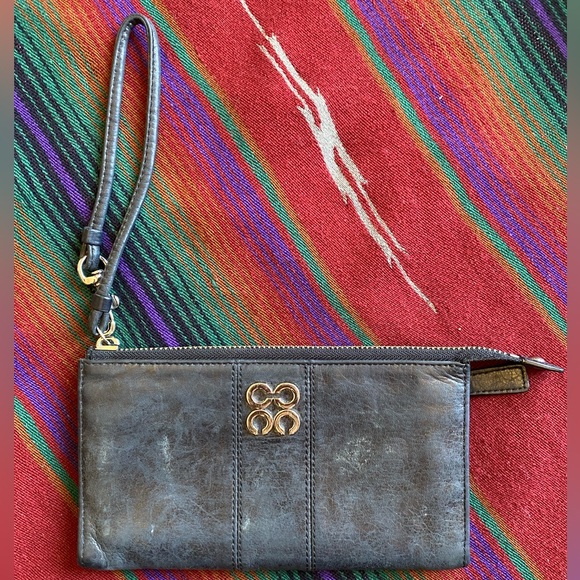 Coach Wallet Wristlet. 7.5” x 4.5”. Good Condition! Leather. Charcoal. - Picture 3 of 7
